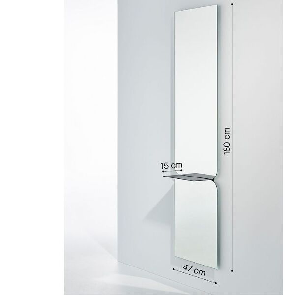 grand miroir avec étagère