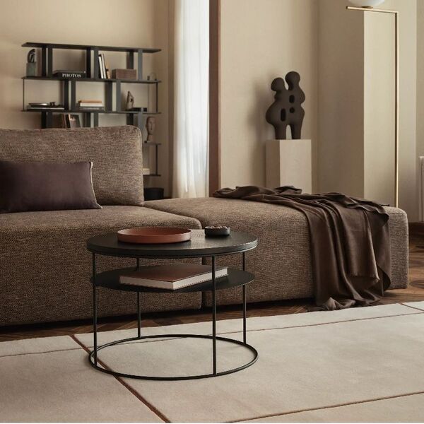 Bout de canapé noir