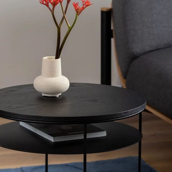 Bout de canapé noir