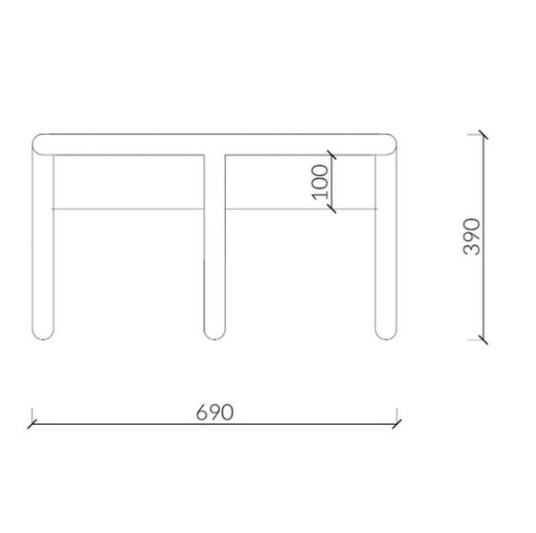 Table basse ronde noire avec étagère