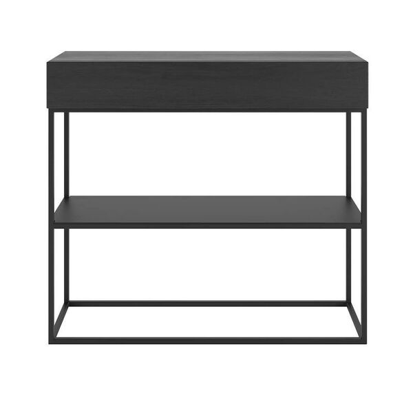 Console bois et métal noir