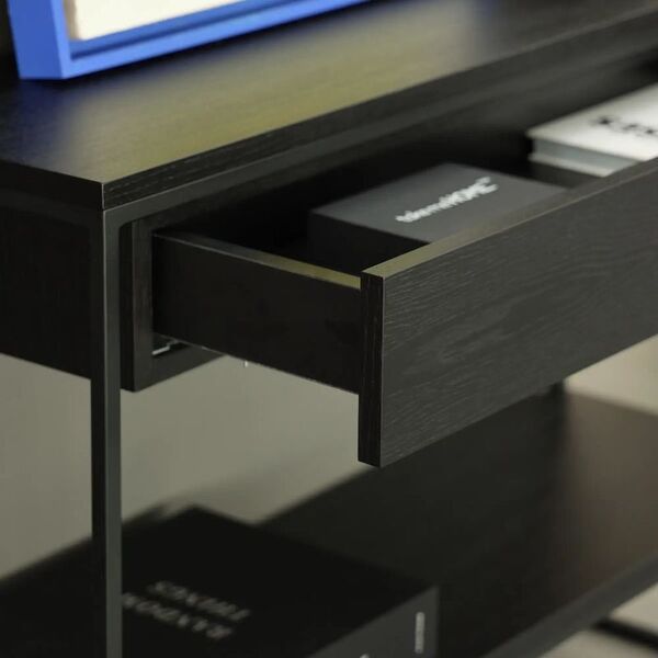 Console bois et métal noir