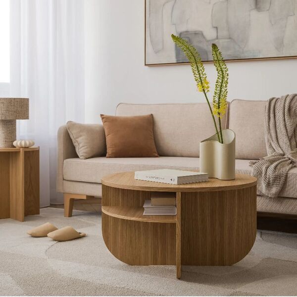 Table basse ronde en bois