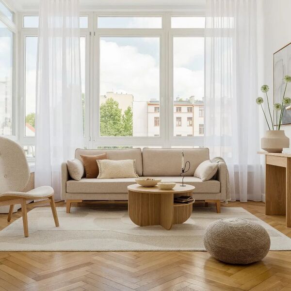 Table basse ronde en bois