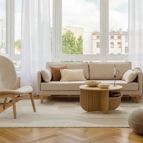 Table basse bois ronde