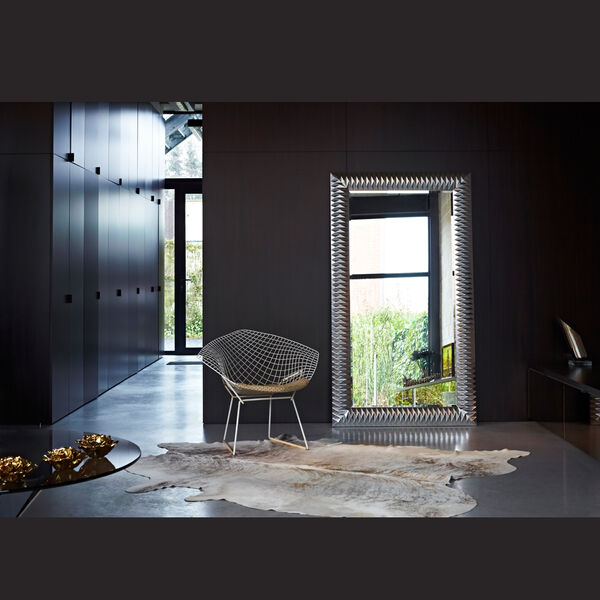 Miroir rectangulaire argenté