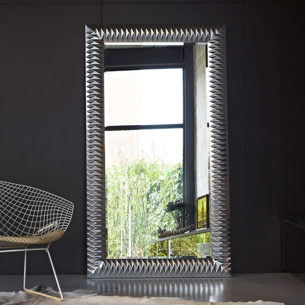Miroir rectangulaire argenté