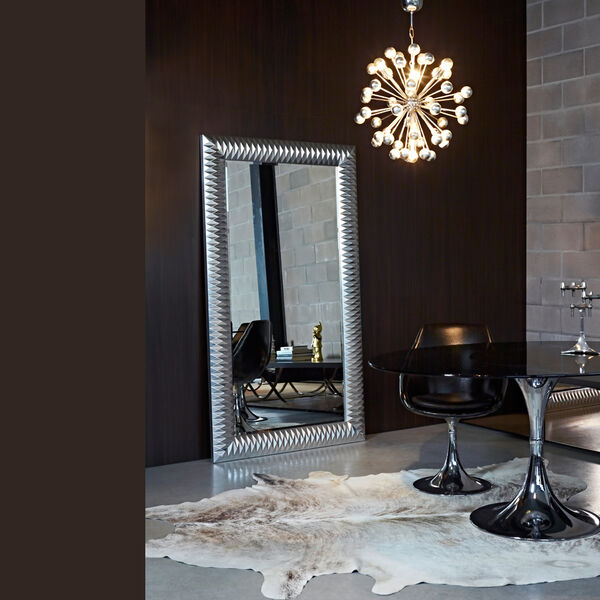 Miroir rectangulaire argenté