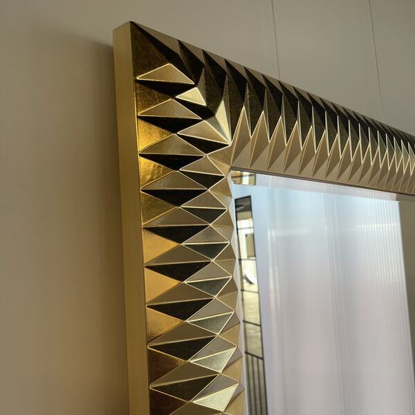 Miroir mural doré rectangulaire