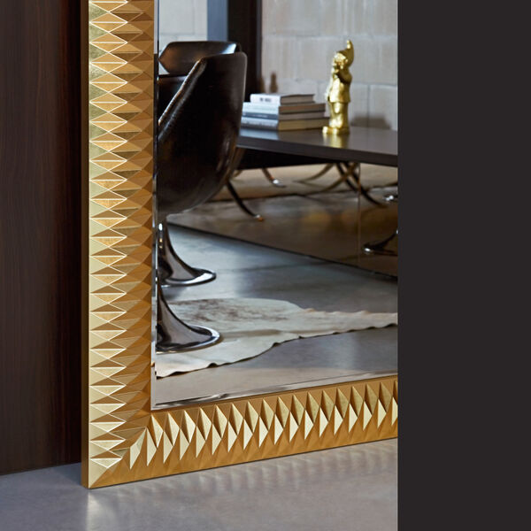 Miroir mural doré rectangulaire