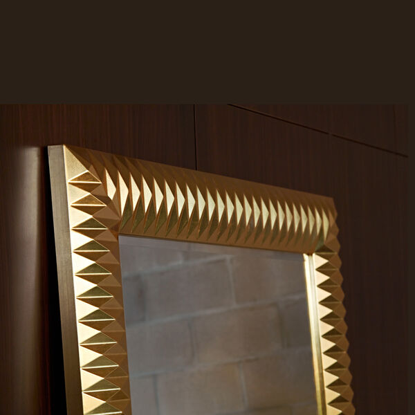 Miroir mural doré rectangulaire