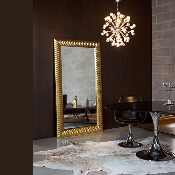 Miroir mural doré rectangulaire