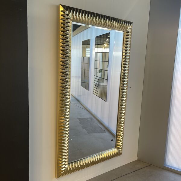 Miroir rectangle doré