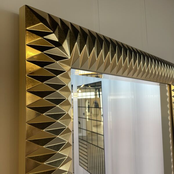 Miroir rectangle doré