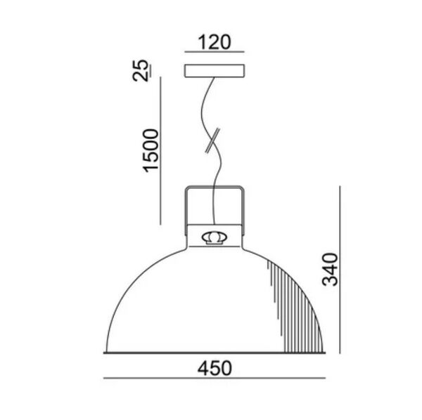 Suspension métal noir