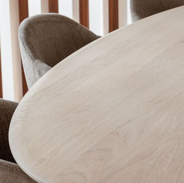 table basse ovale bois