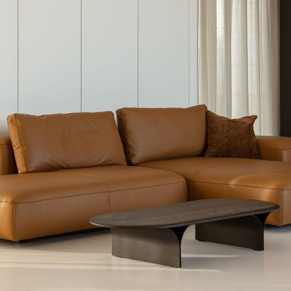 table basse ovale bois