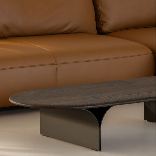 table basse ovale bois