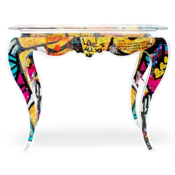 Console transparente design Street Art