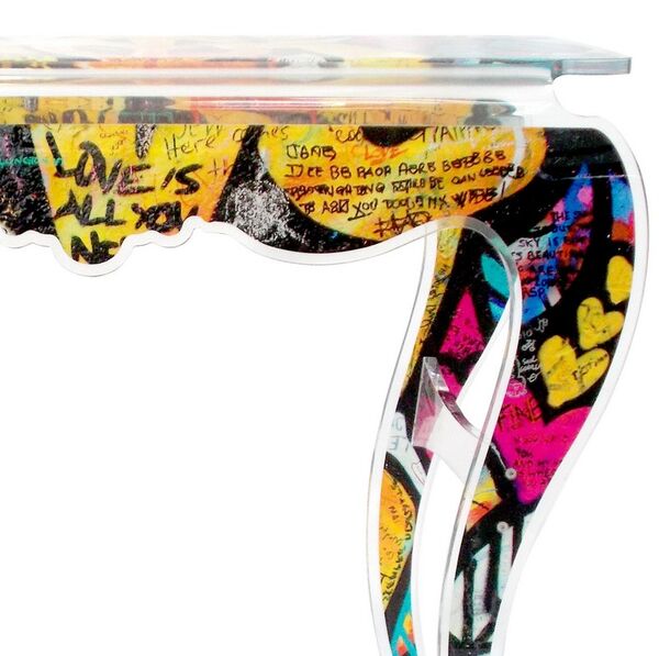 Console transparente design Street Art