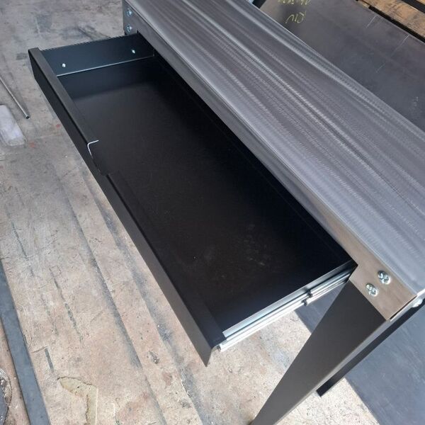 console métal tiroir