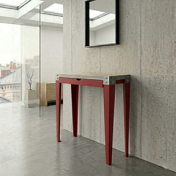 console métal tiroir