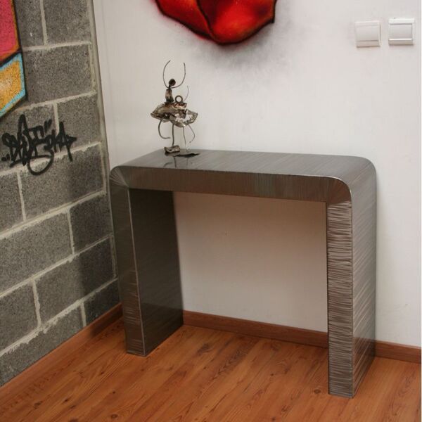 Console acier brossé