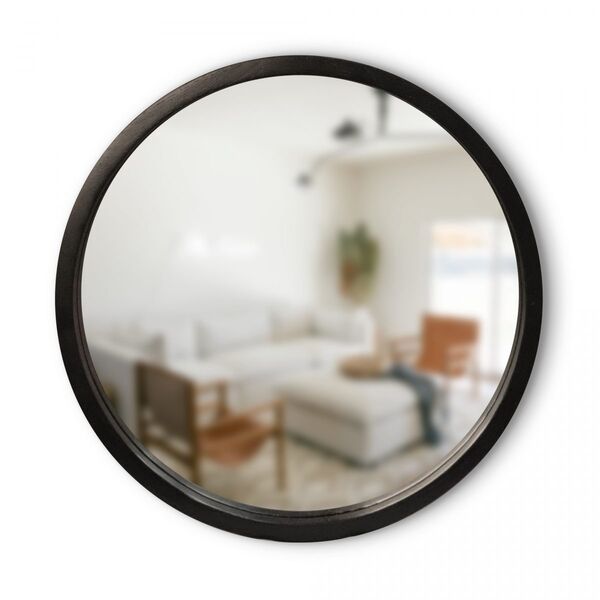 Miroir rond en bois