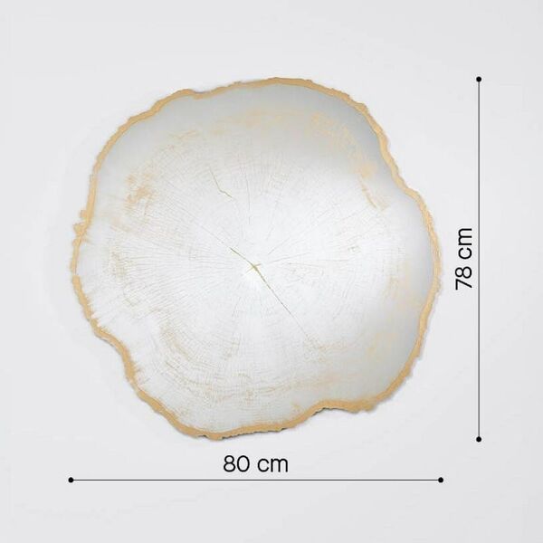 Miroir rond doré 80 cm