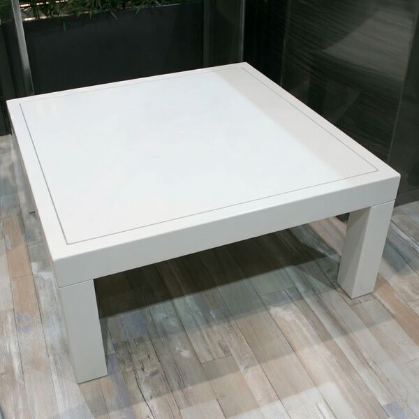 Table basse blanc laqué