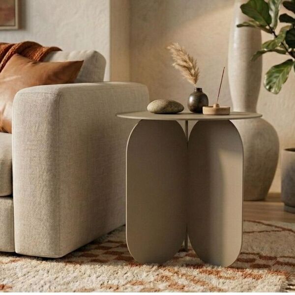 Table basse ronde design organique