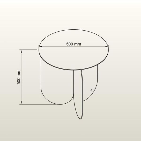 Table basse ronde design organique