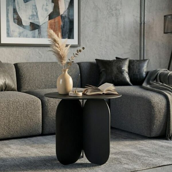 Table basse ronde design organique