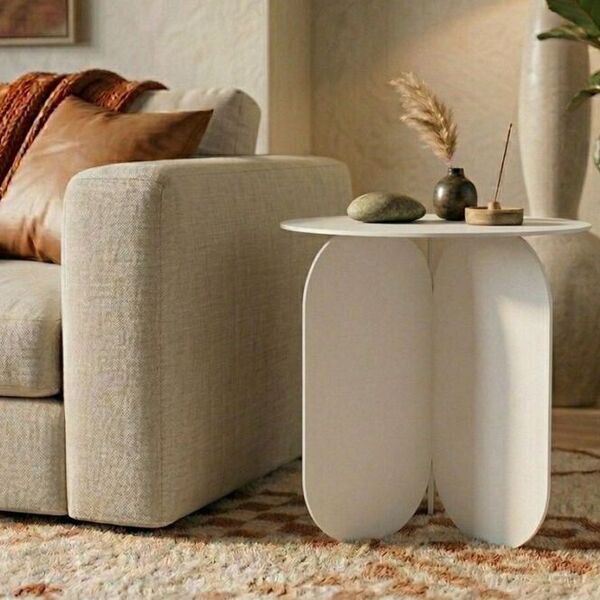 Table basse ronde design organique