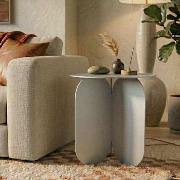 Table basse ronde design organique