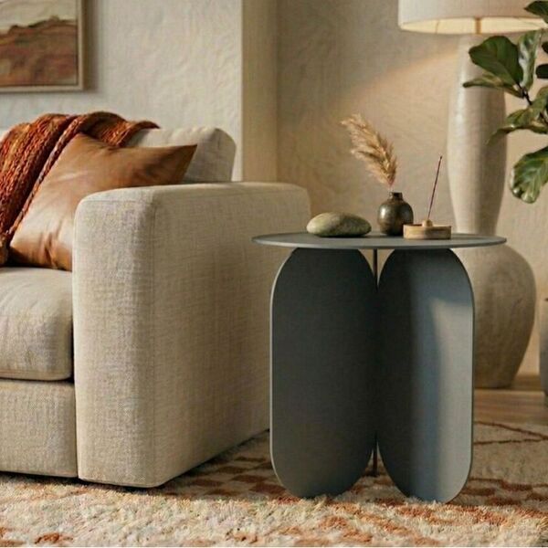 Table basse ronde design organique