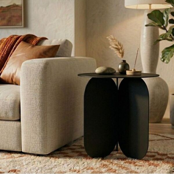 Table basse ronde design organique