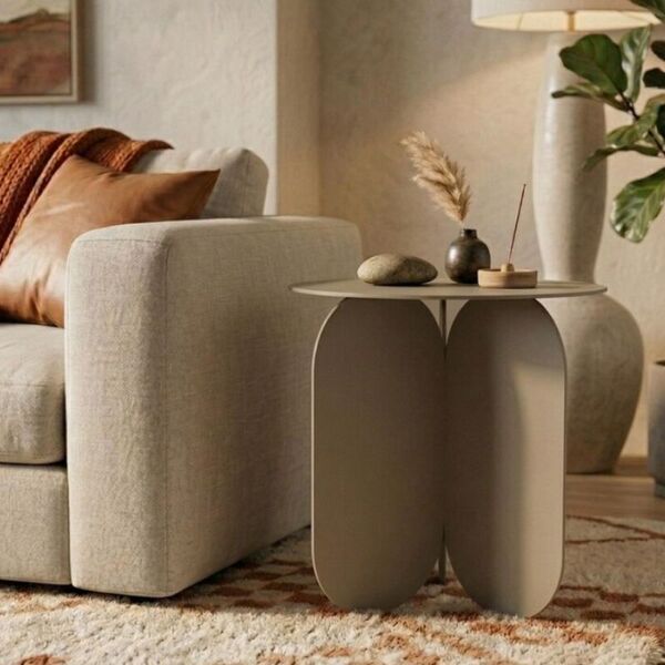 Table basse ronde acier