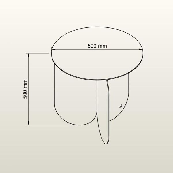 Table basse ronde acier