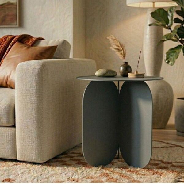 Table basse ronde acier