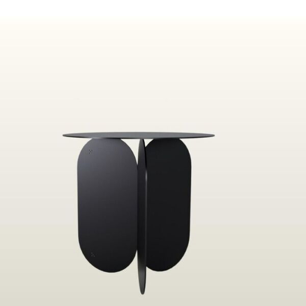 table d'appoint ronde en métal