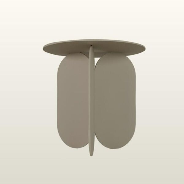 table d'appoint ronde en métal