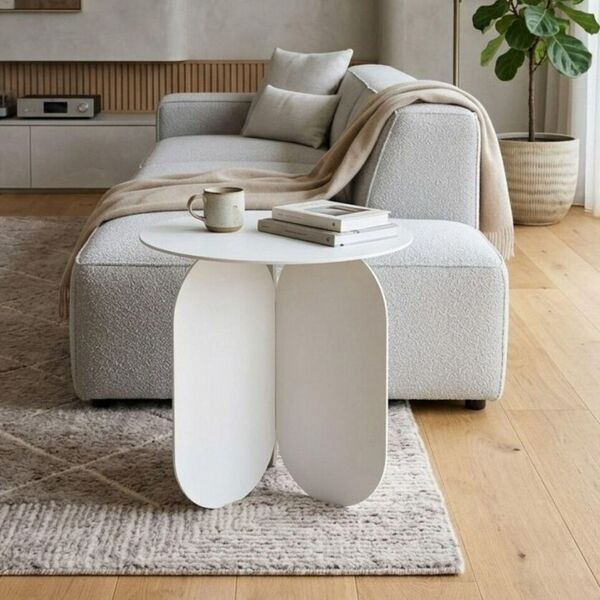 table d'appoint ronde en métal