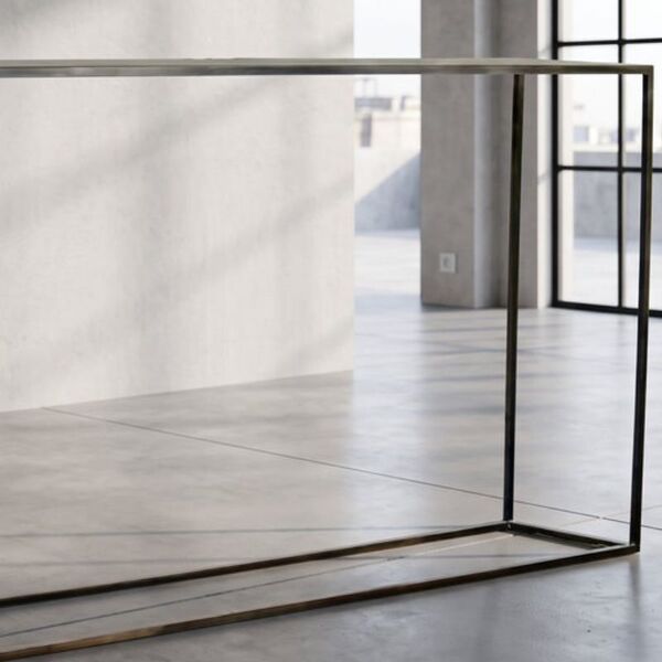 Console métal brut Design