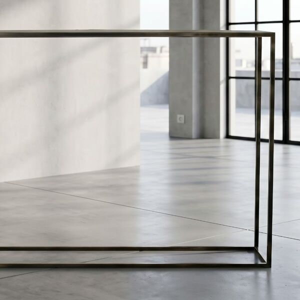 Console métal brut Design