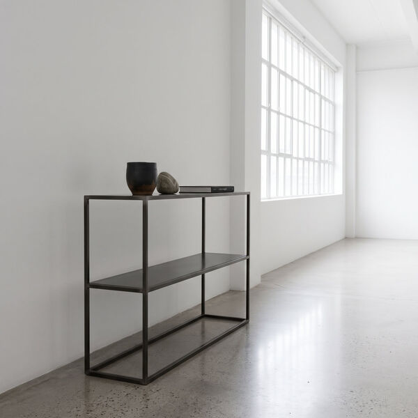 console industrielle avec étagère