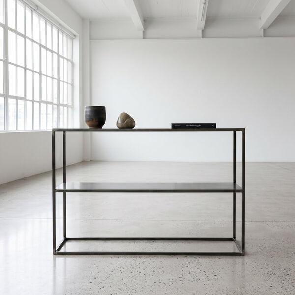 console industrielle avec étagère