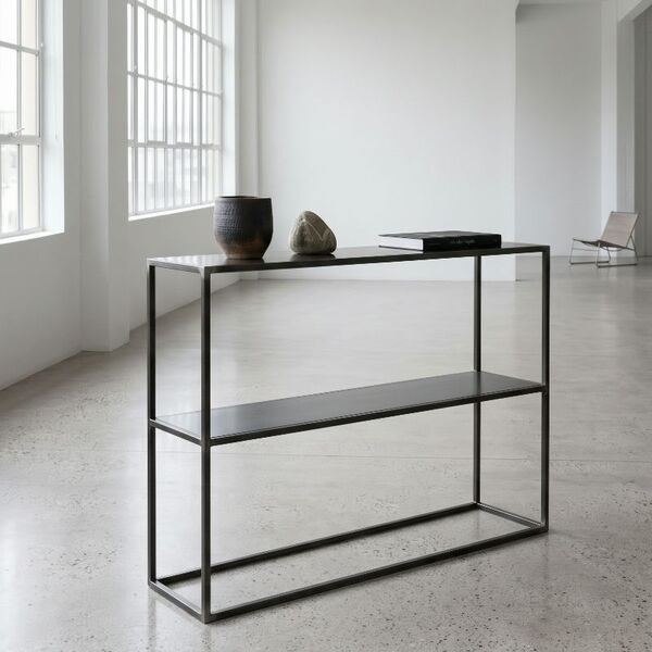 console industrielle avec étagère