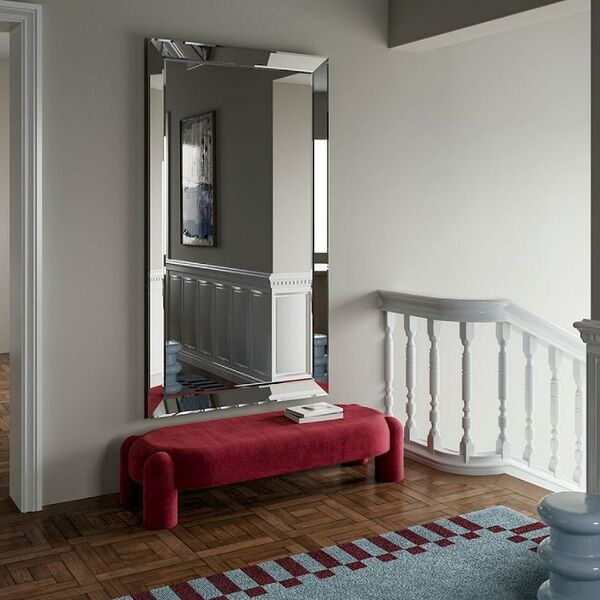 Grand miroir rectangulaire design biseauté