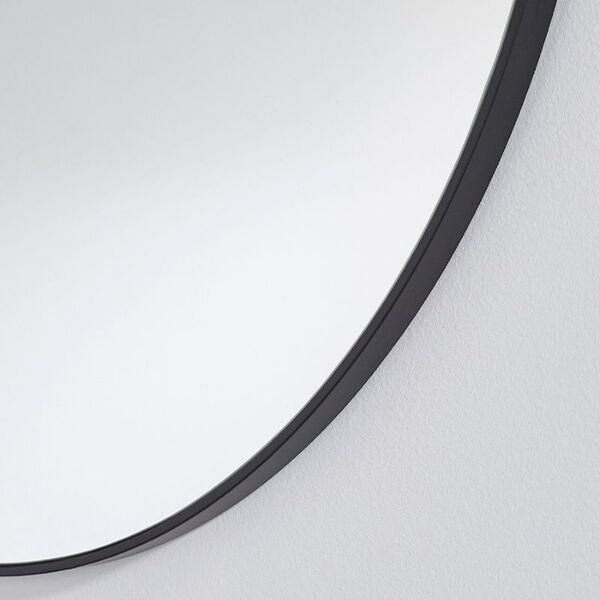 grand miroir rond noir